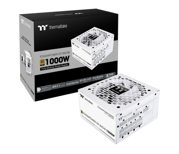 THERMALTAKE ToughPower GT 1000W 80 Plus Gold ATX 3.1 White PS-TPT-1000FNFAGE-W - 1369671 - zdjęcie